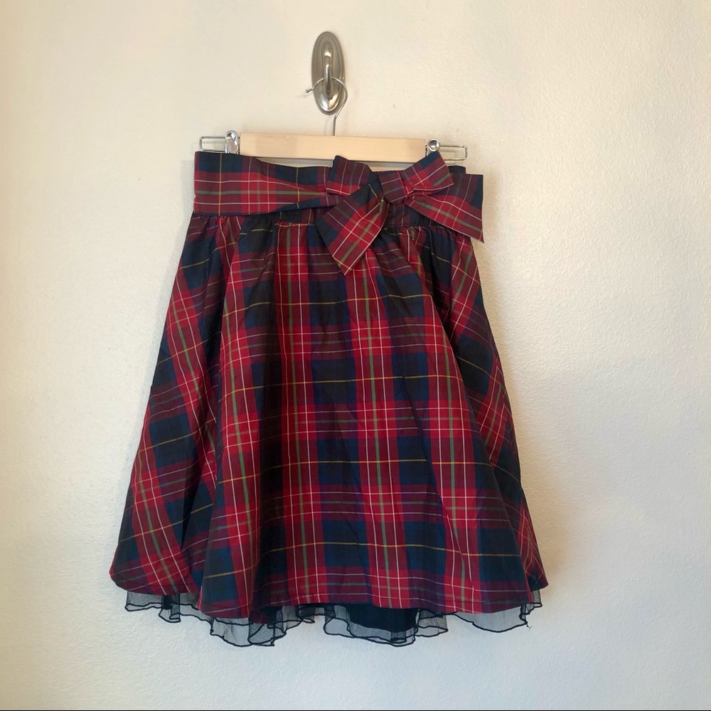 GAP KIDS | Red & Navy Tartan Skirt Girls XXL
